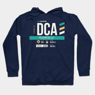 Washington DC (DCA) Airport Code Baggage Tag Hoodie